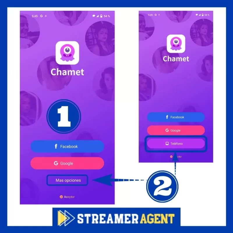 Login to Chamet App - Streamer Agent MaJu Agency