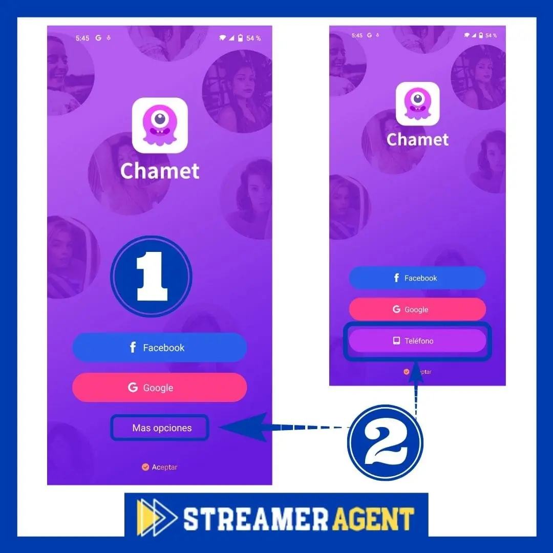 Login to Chamet App - Streamer Agent MaJu Agency