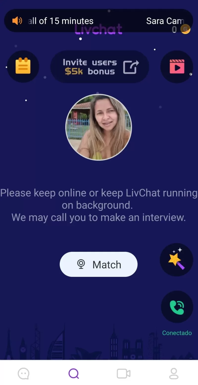 My profile Match LivChat