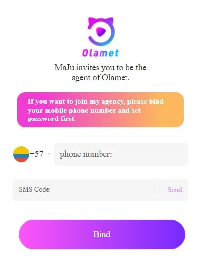 Register in Olamet App