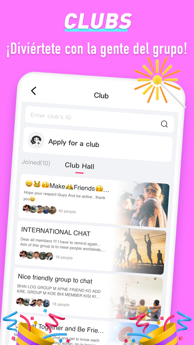 Clubs Candy chat App